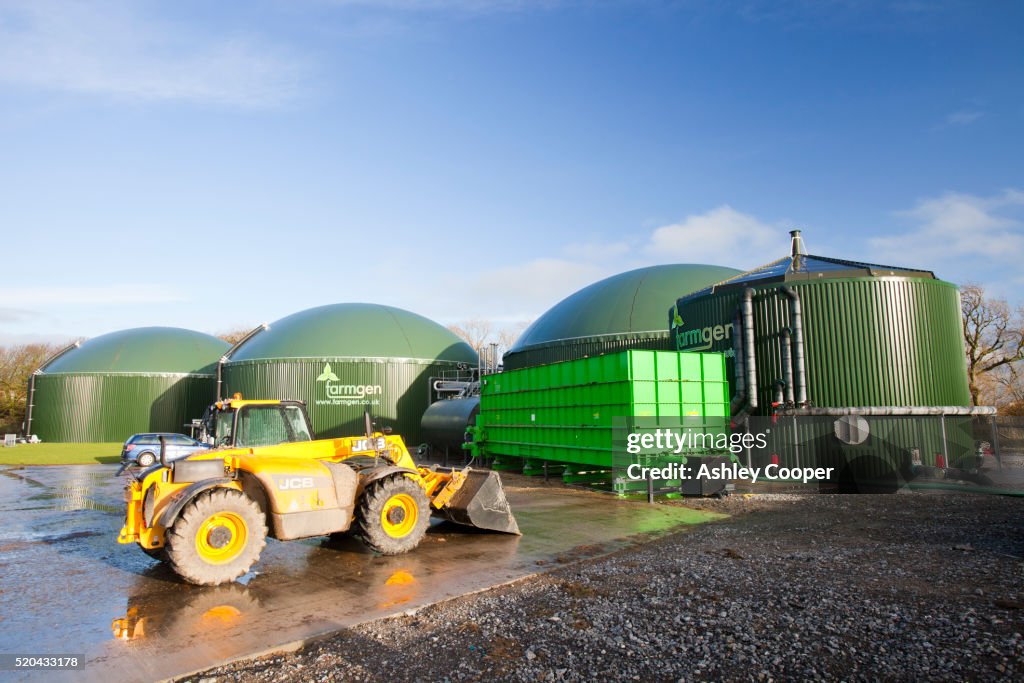 The Farmgen anaerobic bio digestor at Dryholme Farm near Silloth Cumbria, UK.