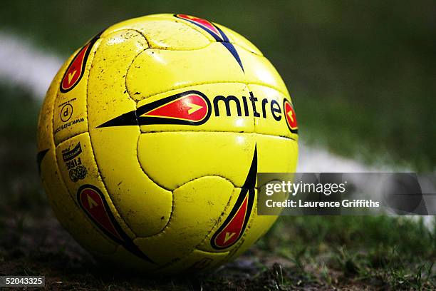 Mitre match ball during the Coca-Cola Championship match between Nottingham Forest and Millwall at The City Ground on January 15, 2005 in Nottingham,...