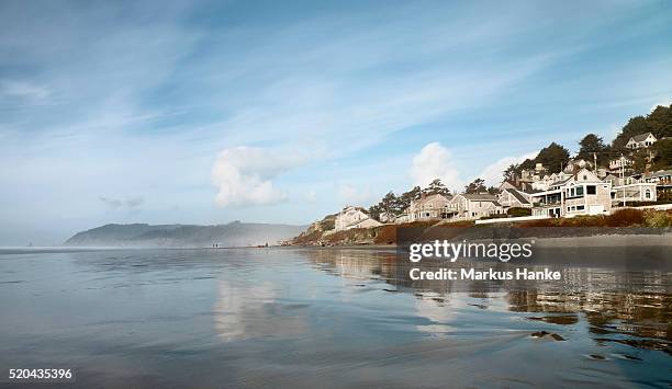 view of cannon beach, oregon, usa - oregon coast stock-fotos und bilder