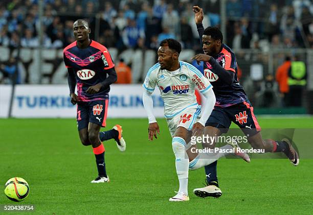 Georges Kévin Nkoudou Mbida from marseille in action during the French League 1 match between Olympique de Marseille and FC Girondins de Bordeaux at...