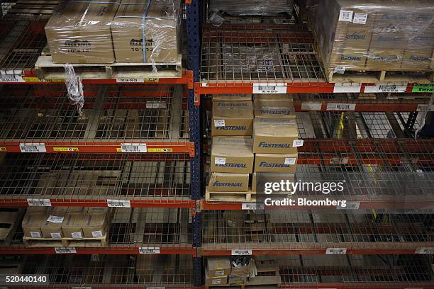 Fasten Inventory Boxes 28 Inside A Fastenal Co Distribution Center Ahead Of Earnings Figures ...
