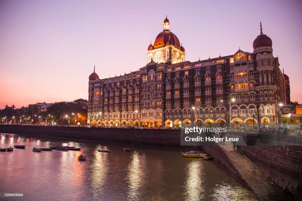The Taj Mahal Palace Hotel at dusk