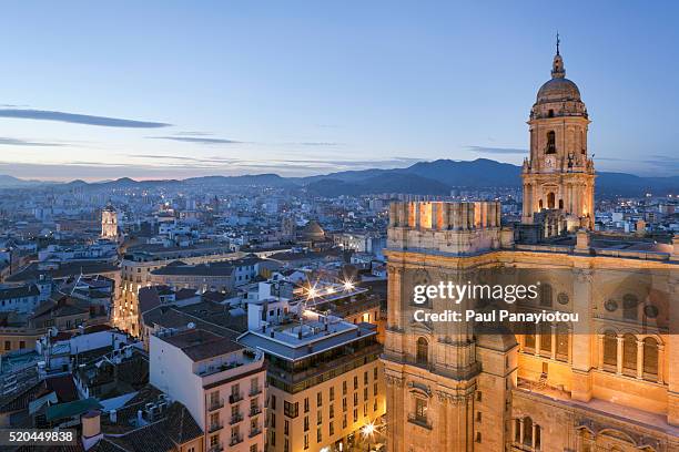 malaga cathedral, andalucia, spain - málaga province stock-fotos und bilder