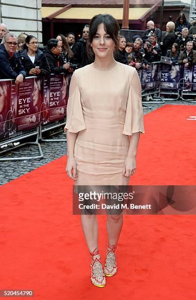 Phoebe Fox attends the UK premiere of Eye In The Sky at The Curzon Mayfair on April 11, 2016 in London, England.