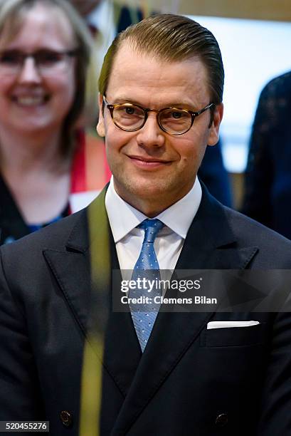 Prince Daniel of Sweden attends the opening of the exhibition 'Frech, wild & wunderbar - schwedische Kinderbuchwelten' at the Swedish Embassy on...