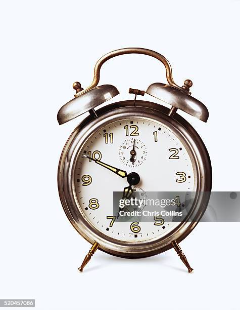 alarm clock - alarm clock white background stock pictures, royalty-free photos & images