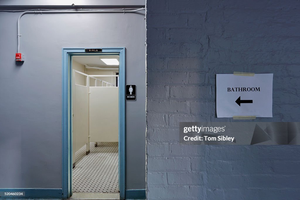 City Grit restaurant school bathroom