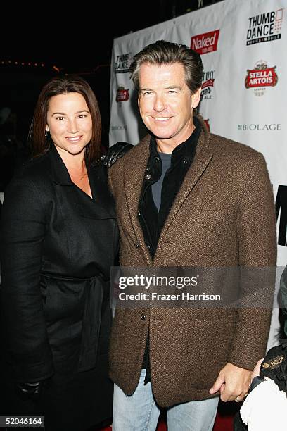 Actor Pierce Brosnan and his wife Keely Shaye-Smith arrive at the Matador Premiere Party at Easy Street Brasserie during the 2005 Sundance Film...