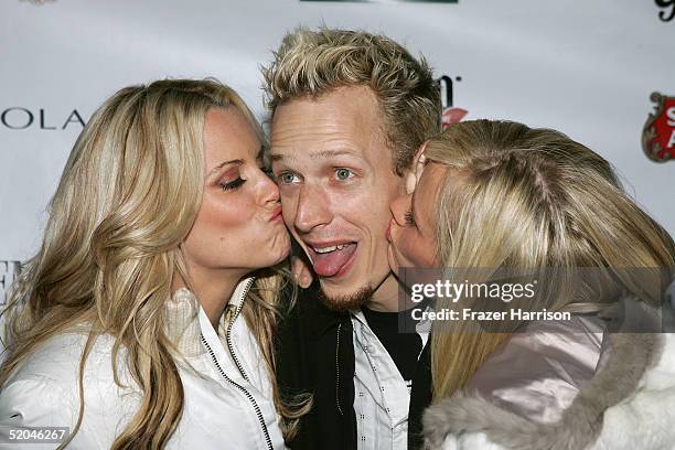 Jenny McCarthy, John Mallory Asher and Amy McCarthy arrive at the Matador Premiere Party at Easy Street Brasserie during the 2005 Sundance Film...