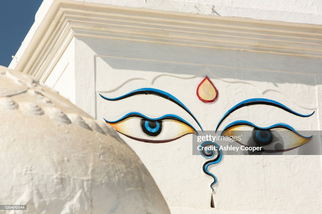 A buddist stupa in Kathmandu, Nepal.
