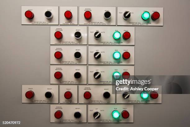 a building control panel at the crystal building - siemens stock pictures, royalty-free photos & images