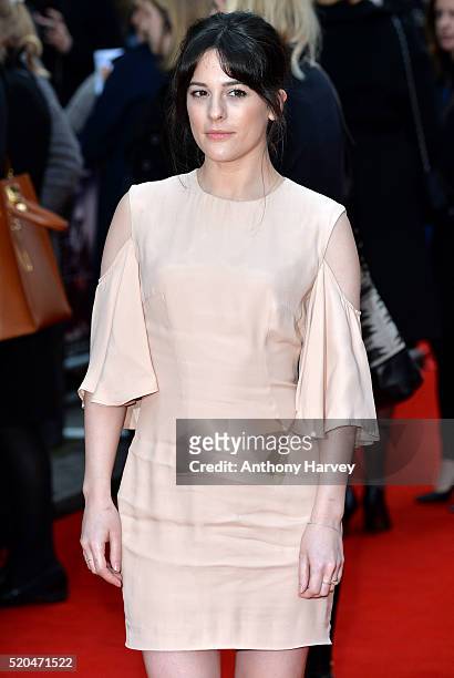 Phoebe Fox attends the UK premiere of "Eye In The Sky" on April 11, 2016 in London, United Kingdom.