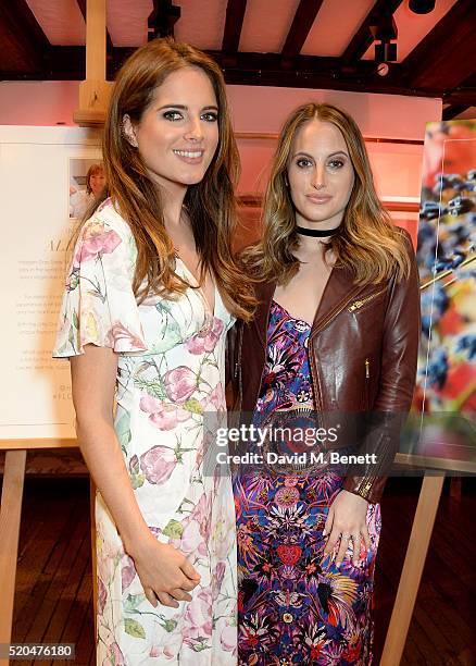 Binky Felstead and Rosie Fortescue attend the Liberty x Haagen-Dazs launch party at Liberty on April 11, 2016 in London, England.