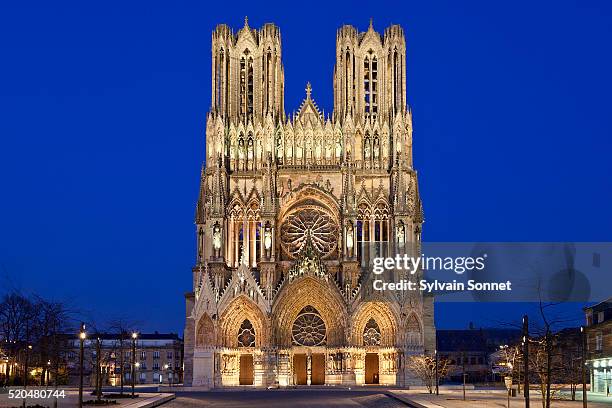 notre-dame de reims - reims cathedral 個照片及圖片檔