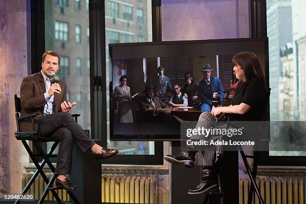 Actor Chris O'Donnell discusses "NCIS: Los Angeles" at AOL Studios In New York on April 11, 2016 in New York City.