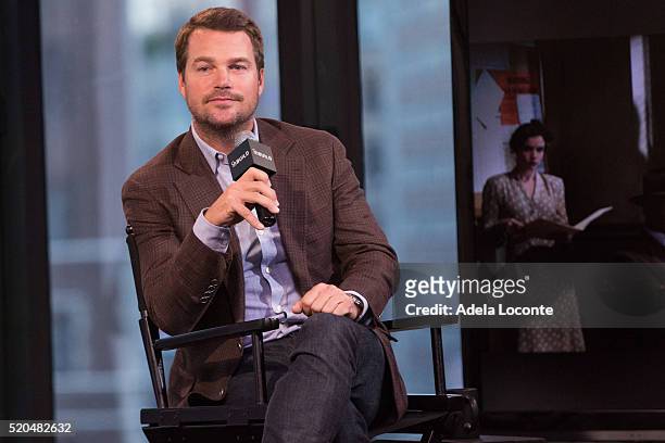 Actor Chris O'Donnell discusses "NCIS: Los Angeles" at AOL Studios In New York on April 11, 2016 in New York City.