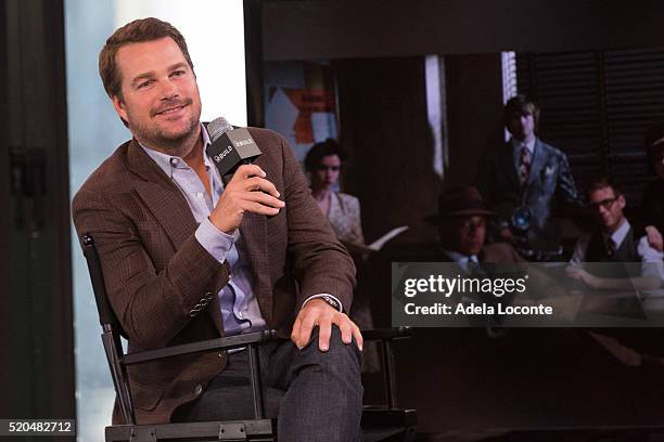 Actor Chris O'Donnell discusses "NCIS: Los Angeles" at AOL Studios In New York on April 11, 2016 in New York City.