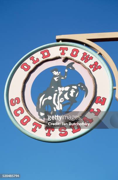 old town scottsdale sign - old town scottsdale stock pictures, royalty-free photos & images
