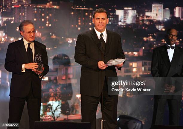 Producers Michael Mann and Graham King accept the Darryl F. Zanuck Producer of the Year Award in Theatrical Motion Pictures onstage at the 16th...