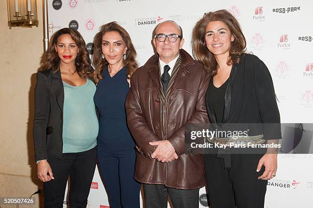 Alicia Fall; Homayra Sellier, president of the child protection organisation 'Innocence en danger' Karl Zero and Sarah Doraghi attend the 'Innocence...