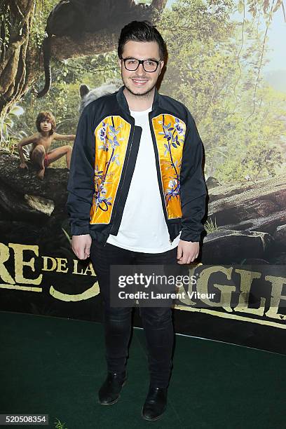 Singer Olympe attends Le Livre De La Jungle Paris Premiere at Cinema Pathe Beaugrenelle on April 11, 2016 in Paris, France.