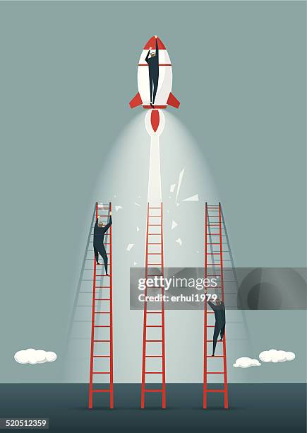 growth, development, winning, creativity, pioneer, challenge, solution - unequal stock illustrations