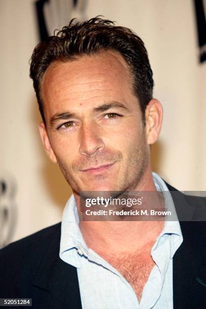 Actor Luke Perry attends The WB 2005 Television Critics Winter Press Tour Party at The WB Studios on January 22, 2005 in Burbank, California.