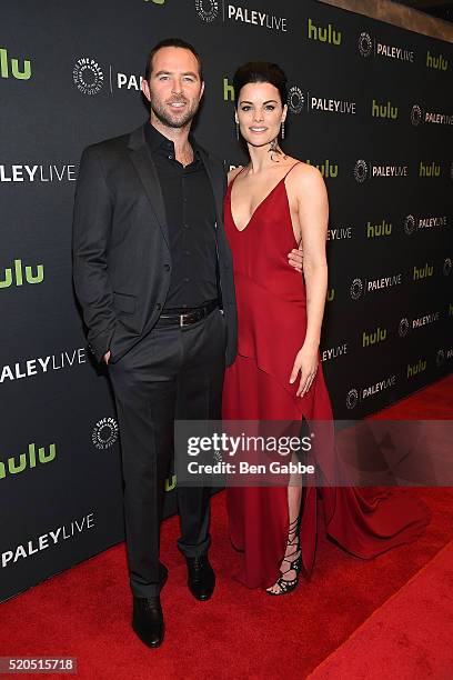 Actor Sullivan Stapleton and actress Jaimie Alexander attend PaleyLive NY: An Evening With The Cast & Creator Of "Blindspot" at The Paley Center for...