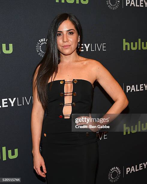 Actress Audrey Esparza attends PaleyLive NY: An Evening With The Cast & Creator Of "Blindspot" at The Paley Center for Media on April 11, 2016 in New...