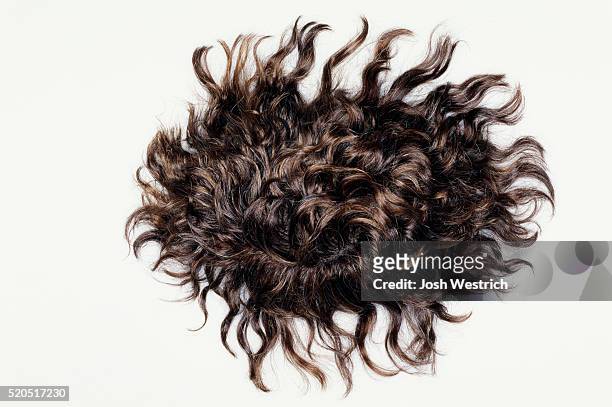 brown-haired wig - perücke stock-fotos und bilder