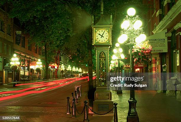 steam clock in gastown - gastown stock-fotos und bilder