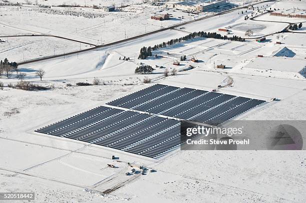 foothills campus solar power plant at colorado state university - colorado state university stock pictures, royalty-free photos & images