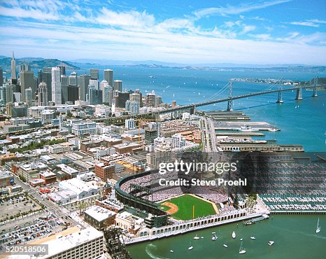 Aerial View of AT&T Park and San Francisco