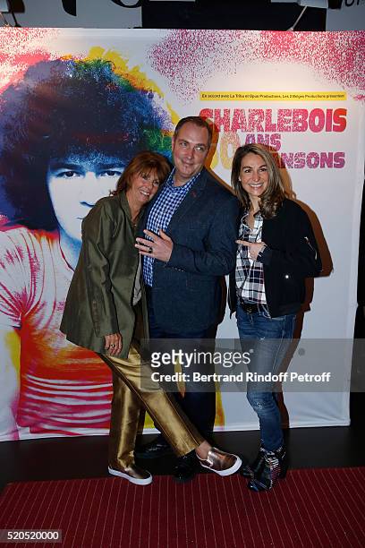 Laurence Charlebois, wife of Robert, Hypnotist Messmer and his wife attend the Robert Charlebois : "50 ans, 50 chansons" : Concert at Bobino on April...