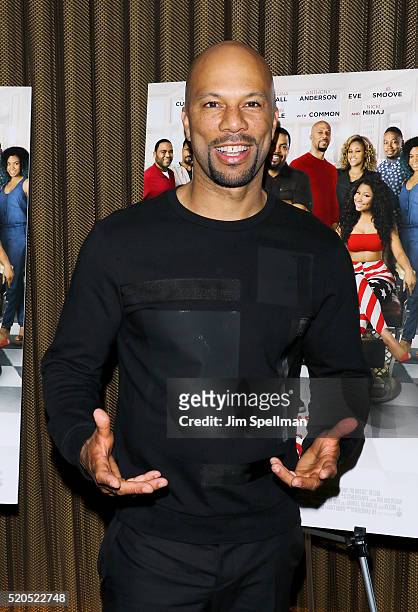 Actor Common attends the "Barbershop: The Next Cut" New York screening at HBO Screening Room on April 11, 2016 in New York City.