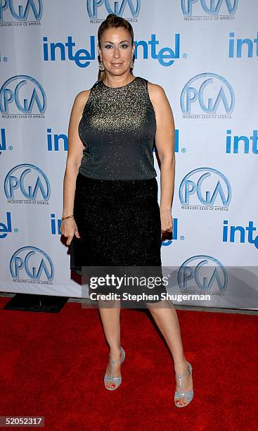 Actress Roma Maffia arrives at the 16th Annual Producers Guild Awards at Culver Studios on January 22, 2005 in Culver City, California.