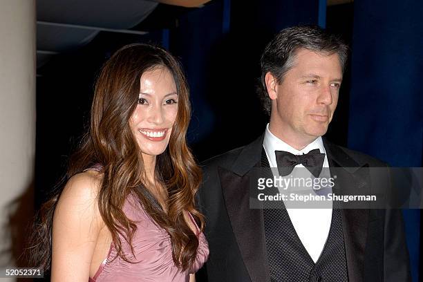 Nip/Tuck Producer Mike Robbin and guest arrive at the 16th Annual Producers Guild Awards at Culver Studios on January 22, 2005 in Culver City,...