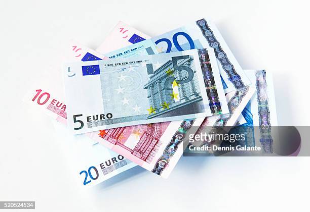 euro notes - nota de euro da união europeia imagens e fotografias de stock