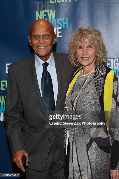 Harry Belafonte and Pamela Belafonte attend Eight Over Eighty 2016 Gala at Mandarin Oriental New York on April 11, 2016 in New York City.