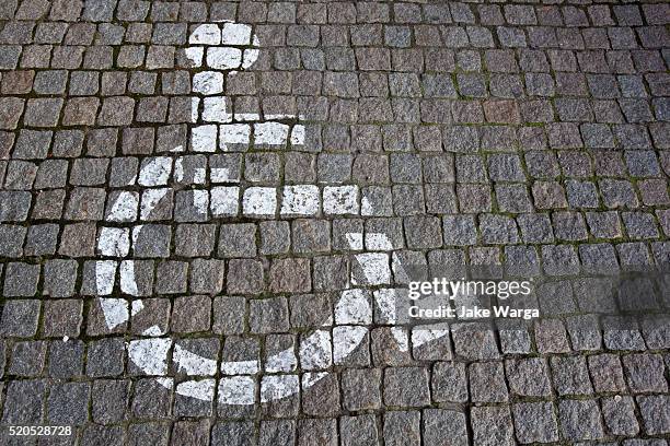 handicap parking space, stockholm, sweden - handicap parking space stock pictures, royalty-free photos & images