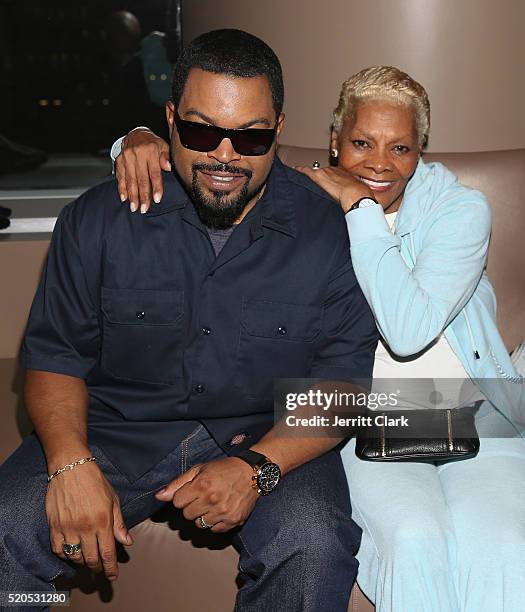 Ice Cube and Dionne Warwick attend the "Barbershop: The Next Cut" Screeing at HBO Screening Room on April 11, 2016 in New York City.