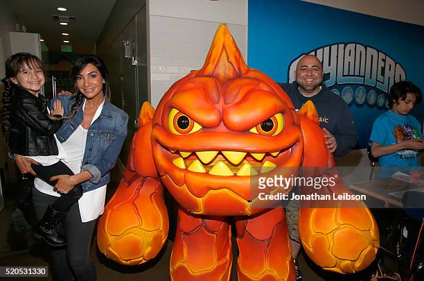 Gia Lopez, Courtney Lopez, Skylanders Eruptor and Chef Duff Goldnman celebrate the fifth year of the wildly popular videogame franchise, Skylanders,...