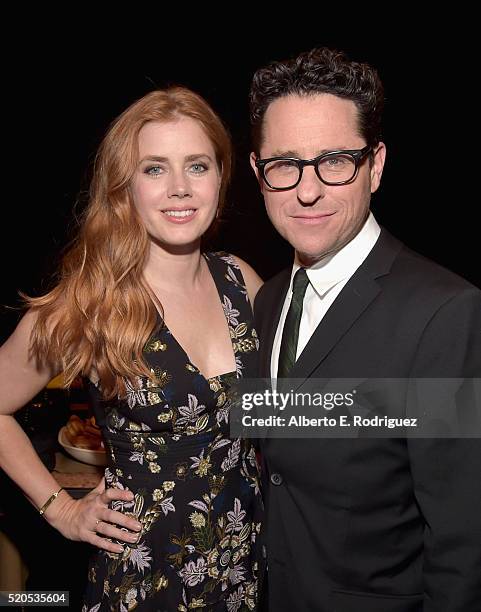 Actress Amy Adams and director J.J. Abrams attend the CinemaCon 2016 Gala Opening Night Event: Paramount Pictures Highlights its 2016 Summer and...