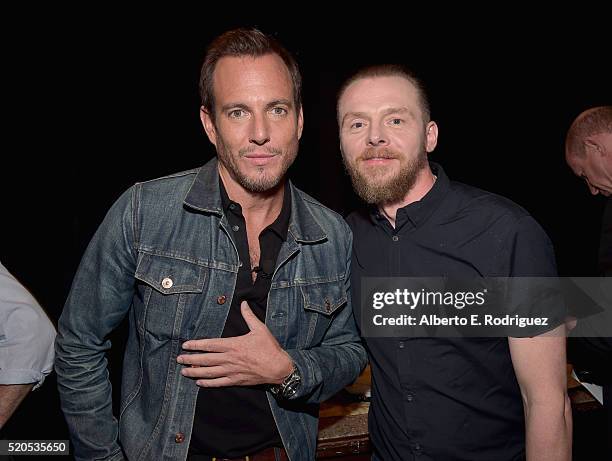 Actors Will Arnett and Simon Pegg attend the CinemaCon 2016 Gala Opening Night Event: Paramount Pictures Highlights its 2016 Summer and Beyond Films...