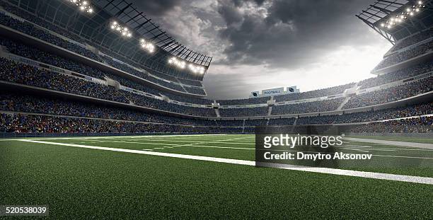 american football stadium - american football field stock pictures, royalty-free photos & images