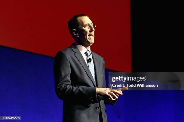 Managing Director Mitch Neuhauser speaks onstage during the CinemaCon 2016 Gala Opening Night Event: Paramount Pictures Highlights its 2016 Summer...
