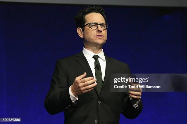 Director J.J. Abrams speaks onstage during the CinemaCon 2016 Gala Opening Night Event: Paramount Pictures Highlights its 2016 Summer and Beyond...