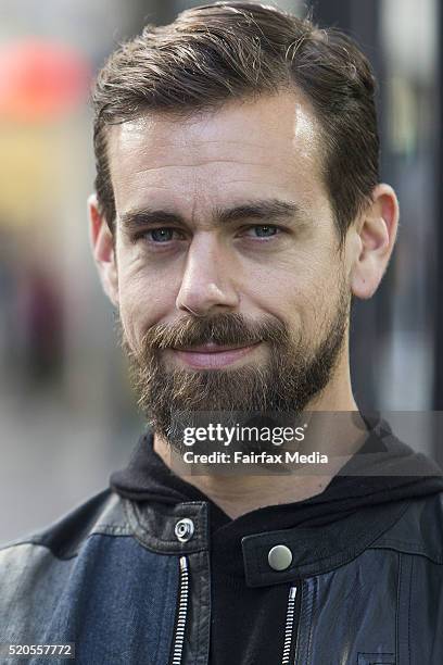 Jack Dorsey, co-founder and CEO of Square and Twitter, stops for a coffee at Black Velvet Espresso on April 11, 2016 in Melbourne, Australia.