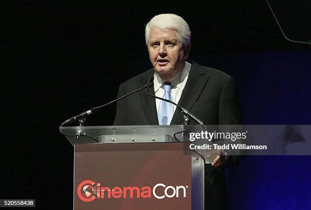 Cinemark CEO Tim Warner attends the CinemaCon 2016 Gala Opening Night Event: Paramount Pictures Highlights its 2016 Summer and Beyond Films at The...