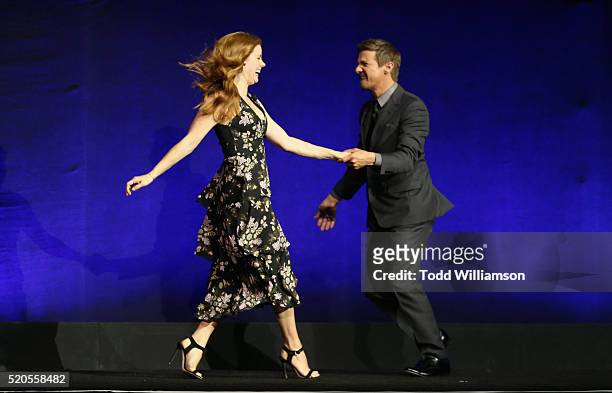Actors Jeremy Renner and Amy Adams attend the CinemaCon 2016 Gala Opening Night Event: Paramount Pictures Highlights its 2016 Summer and Beyond Films...
